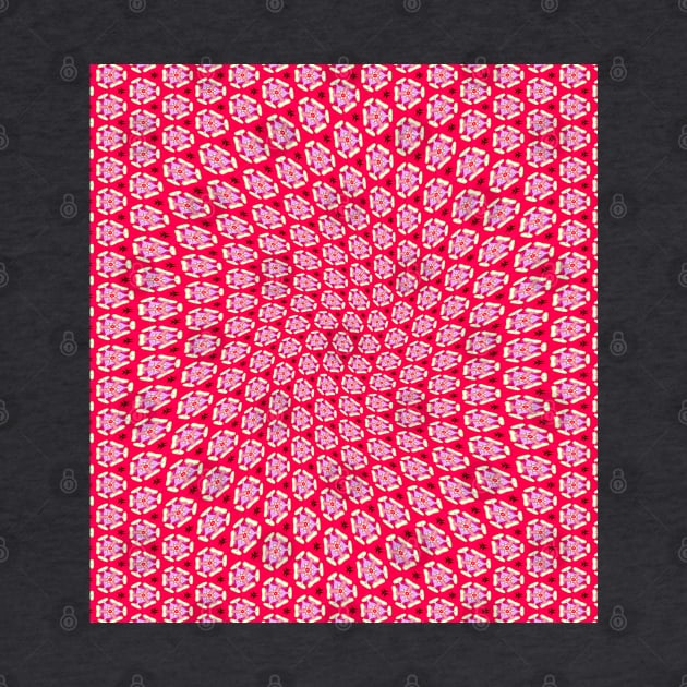 Red Passion Flower Pattern by PatternFlower